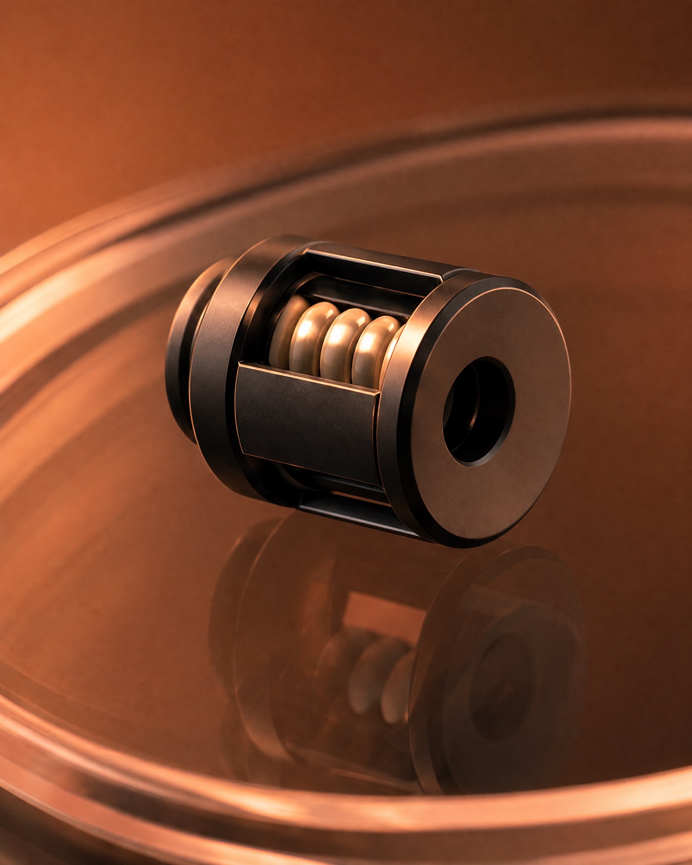 The Syn-R1 electrode resting in a glass dish in a research setting
